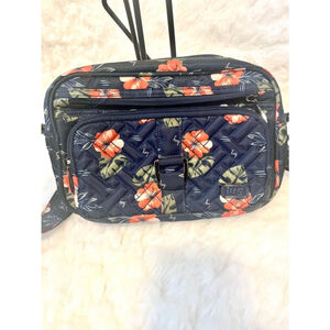 Lug Carousel Mini Convertible Crossbody Bag in Aloha Navy Blue Floral